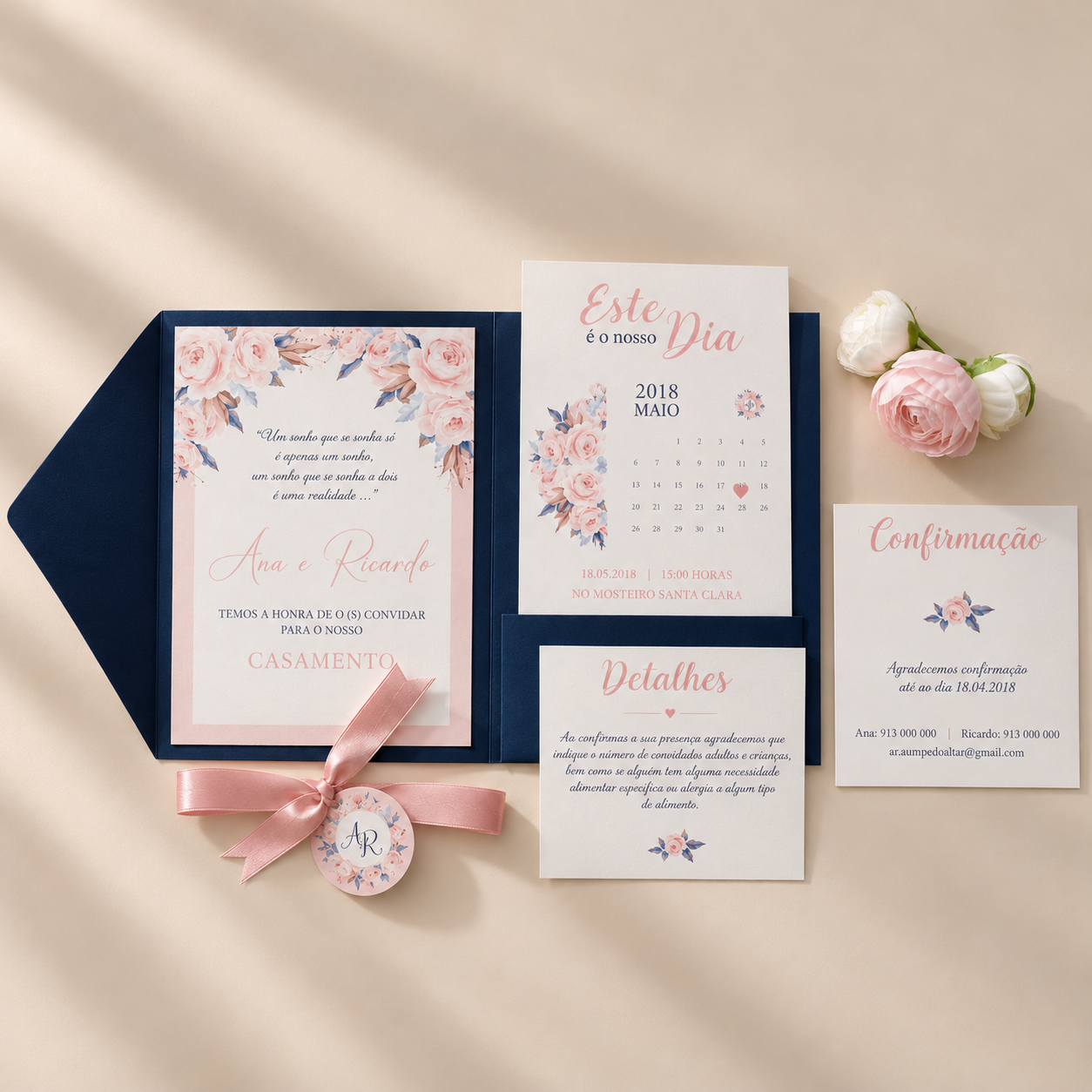 Coleção Navy & Blush